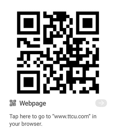 QR Code linking to ttcu.com