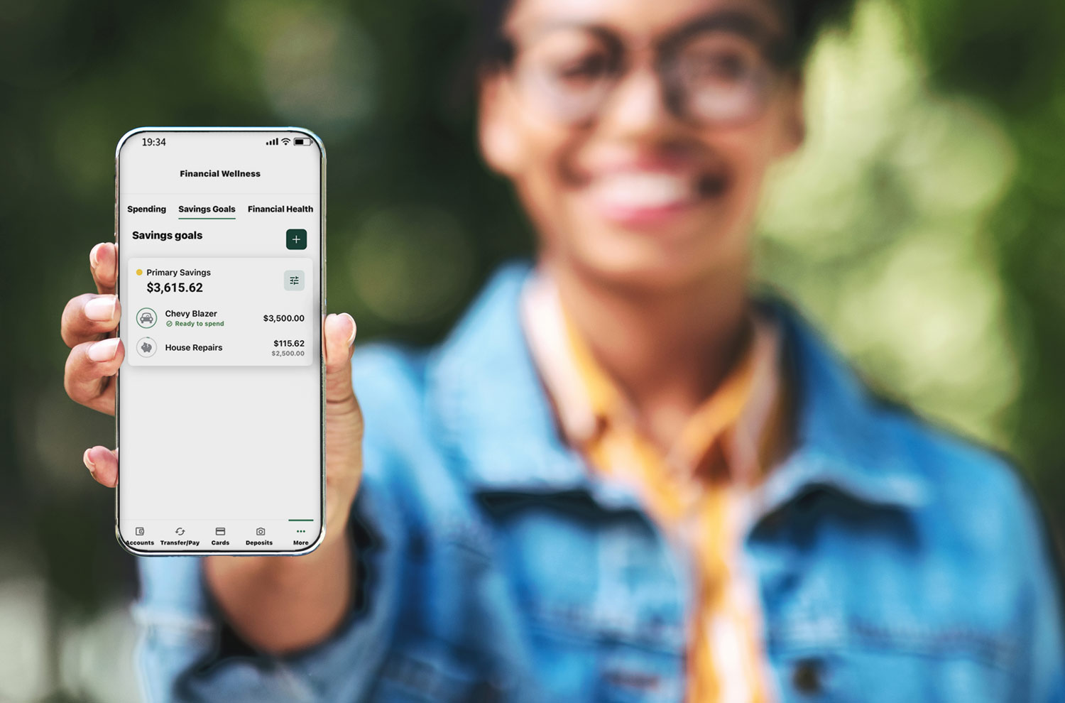 Woman with Cell Phone of Online Banking