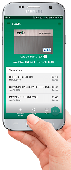 Your New Credit Card App | TTCU Federal Credit Union