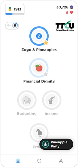 It Pays to Learn With Zogo Screen shot of Zogo home screen