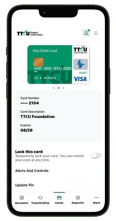 Phone with digital banking interface